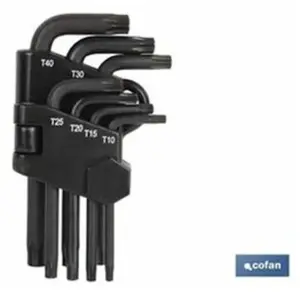 COFAN Jeu de clés Torx 7 unités (10-40) pas cher