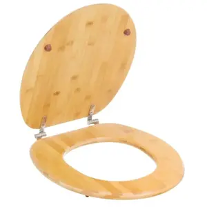 WADIGA Abattant WC bambou 37x44x5cm pas cher