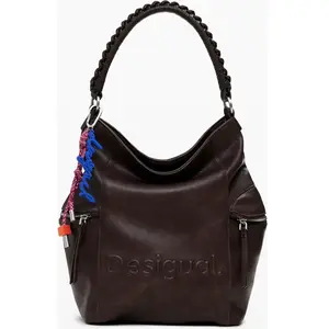 Rugzak Desigual BACKPACK HALF LOGO ARICA Brown pas cher