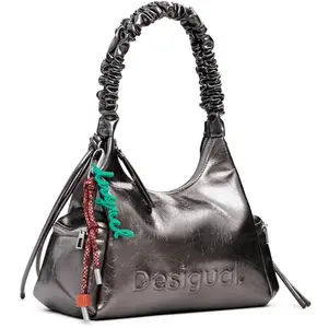 Handtas Desigual HALF LOGO MONTVILLE Zilver pas cher