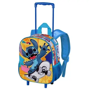 KARACTERMANIA Sac à dos 3D à Roulettes Petit - Disney Lilo et Stitch Skater - Jaune pas cher