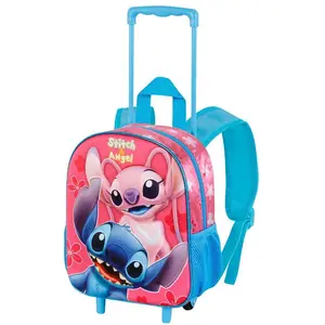 Sac à dos 3D à Roulettes Petit - Disney Lilo et Stitch Match - Rose