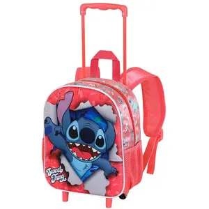 KARACTERMANIA Sac à dos 3D à Roulettes Petit - Disney Lilo et Stitch Thing - Rose