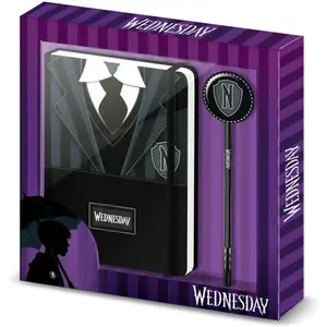 karactermania Wednesday Black dagboek + Fashion Pen Wednesday Uniform pas cher