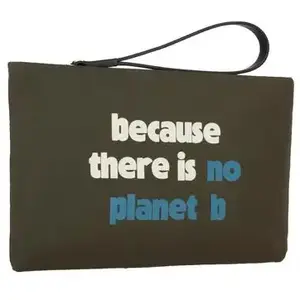 Ecoalf Lupitaalf Clutch W/ Message Leaf Green Size: OS | Clutch Bags O... pas cher