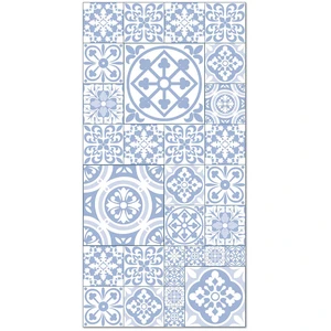 Tapis Vinyle - Panorama - Talavera Bleu - 80x150 cm - Résistant - Antibactérien - Hypoallergénique
