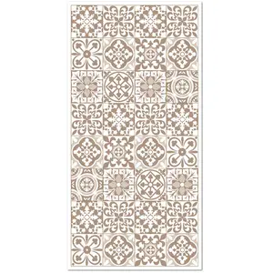 Tapis Vinyle Panorama Carreaux Ciments Triana Brun 80x150 cm - Tapis p...Vendu parcdiscount
