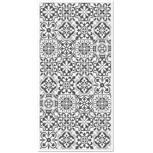Tapis Vinyle Panorama Carreaux Ciments Triana Gris 60x110 cm - Tapis pour Cuisine, Bureau et Salon en PVC