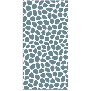 Tapis Vinyle Panorama Motif Pavé Bleu 160x230 cm - Tapis pour Cuisine,... pas cher