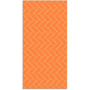 Tapis Vinyle - Panorama - Mosaïque de Briques Oranges - 40x80 cm - Rés...