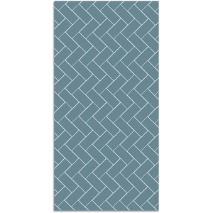 Tapis Vinyle - Panorama - Mosaïque de Briques Bleues - 60x110 cm - Résistant - Intérieur/Extérieur pas cher