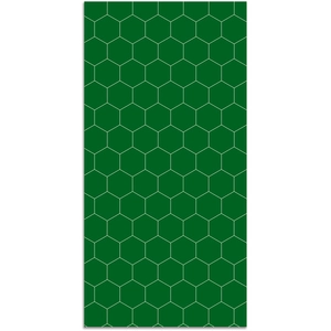 Tapis Vinyle Panorama Mosaïque Hexagones Verte 80x150 cm - Tapis pour Cuisine Bureau et Salon en PVC
