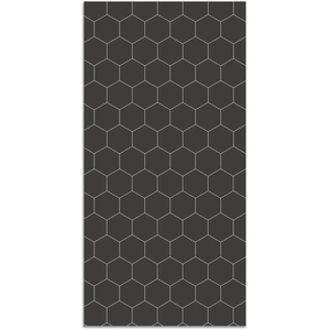 Tapis Vinyle Panorama Mosaïque Hexagones Gris 60x200 cm - Tapis pour Cuisine Bureau et Salon en PVC pas cher
