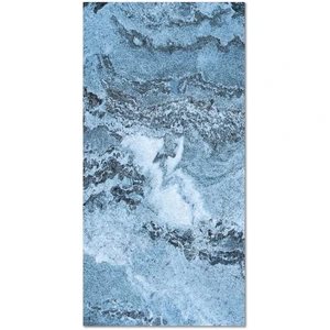 Tapis Vinyle Panorama Marbre Bleu 200x200 cm - Tapis pour Cuisine Bureau et Salon en PVC pas cher