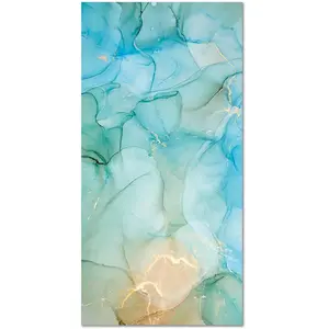 Tapis Vinyle Panorama Marbre Multicolore 60x200 cm - Tapis pour Cuisine, Bureau et Salon en PVC