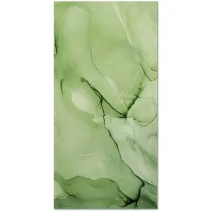 Tapis Vinyle Panorama Marbre Vert 40x80 cm - Tapis pour Cuisine, Bureau et Salon en PVC