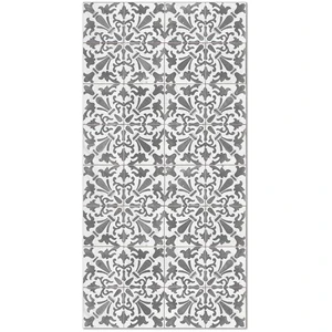 Tapis Vinyle Panorama Carreaux Ciments Géométrique Gris 80x250 cm - Ta... pas cher