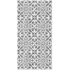 Tapis Vinyle - Panorama - Carreaux Ciments - Géométrique - Gris - 60x200 cm