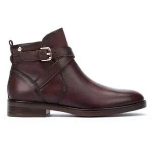 Boots Pikolinos - Moka - Cuir - Talon plat - Fermeture marron pas cher