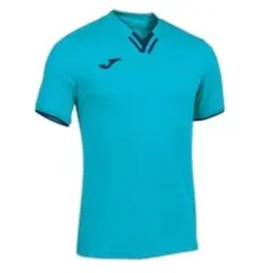 Joma Toletum IV Shirt Korte Mouw Heren - Fluor Turquoise / Marine | Maat: SVendu parbol