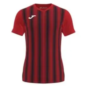 Maillot de football Joma Inter II - rouge/noir - taille XL - manches courtes - respirant pas cher