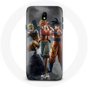 Coque pour Samsung Galaxy J3 2017 Sangoku naruto Luffy one piece Dragon Ball z 3D Anime manga Maniacase pas cher