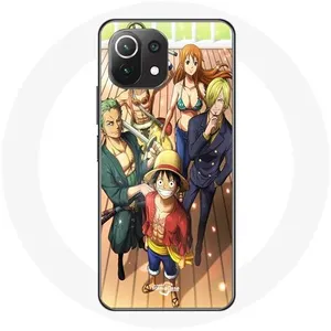 MANIACASE Coque pour Xiaomi Mi 11 Lite One Piece Luffy Affiche Equipages Manga A... pas cher
