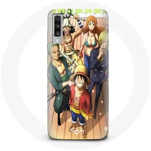 Coque pour Samsung Galaxy A70 One Piece Luffy Affiche Equipages Manga Anime Maniacase pas cher