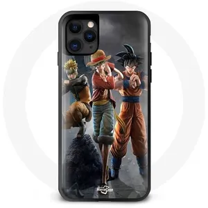 Coque pour Iphone 13 Mini Sangoku naruto Luffy one piece Dragon Ball z 3D Anime manga Maniacase pas cher