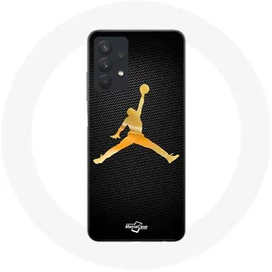 Coque pour Samsung Galaxy A32 5G Air michael jordan logo jaune Maniacase pas cher
