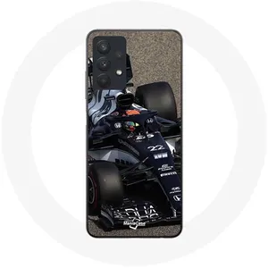 Coque pour Samsung Galaxy A32 5G Formule 1 Yuki Tsunoda pilote automobile de F1 Bleu Maniacase pas cher