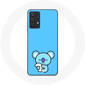 Coque pour Samsung Galaxy A32 5G Bangtan BTS BT21 Koya RM Fond Bleu Maniacase pas cher