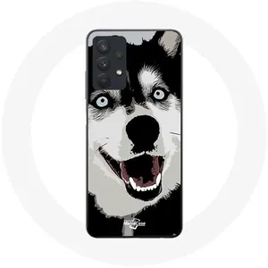 Coque pour Samsung Galaxy A32 5G Husky de Sibérie Yeux Bleus Maniacase pas cher