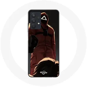 MANIACASE Coque pour Samsung Galaxy A32 5G Squid Game Soldat Rouge avec Masque T... pas cher