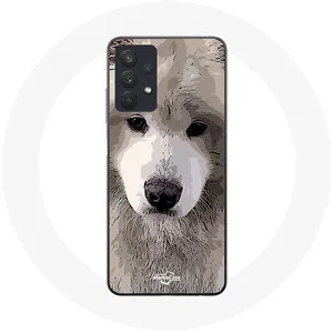 Coque pour Samsung Galaxy A32 5G Samoyède Gris Race de chiens Maniacase pas cher
