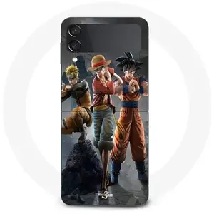 MANIACASE Coque Samsung Galaxy Z Flip3 Sangoku naruto Luffy one piece Dragon Ball z 3D Anime manga pas cher