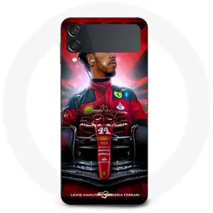 Coque Samsung Galaxy Z Flip4 Lewis Hamilton Ferrari officiel pas cher