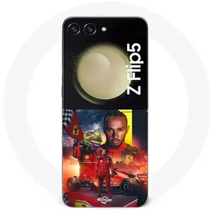 MANIACASE Coque Samsung Galaxy Z Flip5 Lewis Hamilton Scuderia Ferrari F1 officiel pas cher