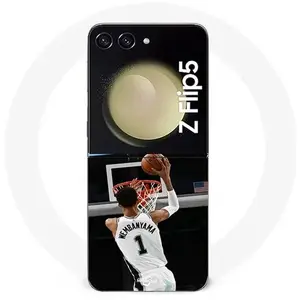 MANIACASE Coque Samsung Galaxy Z Flip5 Victor Wembanyama n°1 San Antonio Spurs Dunk pas cher