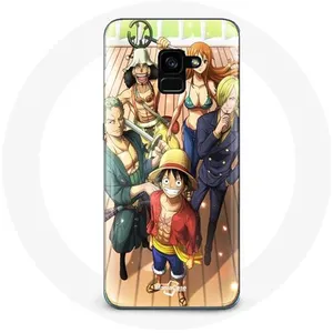 Coque pour Samsung Galaxy A8 Plus One Piece Luffy Affiche Equipages Manga Anime Maniacase pas cher