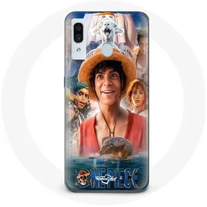 Coque pour Samsung Galaxy A30 One Piece Luffy Affiche Personnages Art Saison 1 Maniacase pas cher