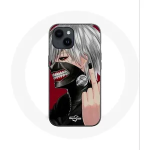 MANIACASE Coque pour Iphone 14 Plus Tokyo Ghoul Kaneki Ken Masque Anime doigt Ma... pas cher