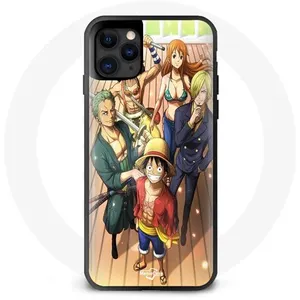 MANIACASE Coque pour Iphone 12 One Piece Luffy Affiche Equipages Manga Anime Man... pas cher