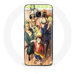 Coque pour Samsung Galaxy S7 Edge One Piece Luffy Affiche Equipages Ma... pas cher