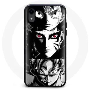 Coque - Maniacase - Iphone X - Noir - Anime - Manga - Souple pas cher