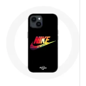 Coque pour Iphone 14 Plus Nike Logo Couleur fond noir Maniacase pas cher