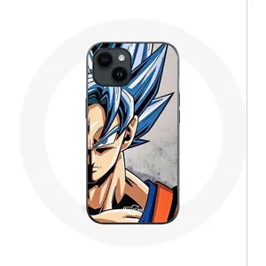 Coque pour Iphone 14 Anime Dragon Ball Goku Cheveux bleu Maniacase pas cher
