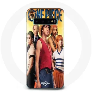 MANIACASE Coque pour Samsung Galaxy S10 Anime One Piece Luffy Affiche Personnage... pas cher