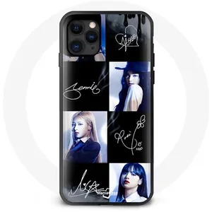 MANIACASE Coque pour Iphone 12 Blackpink Signature Photo Jennie Jisoo Lisa Rose ... pas cher