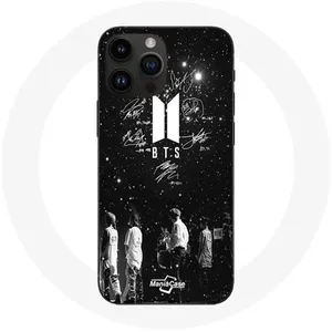Coque - BTS - Iphone 14 Pro - Souple - Noir - Signature Members pas cher
